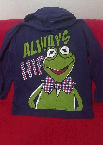 Çok Renkli Baskılı Kapüşonlu Sweatshirt - Görsel 4