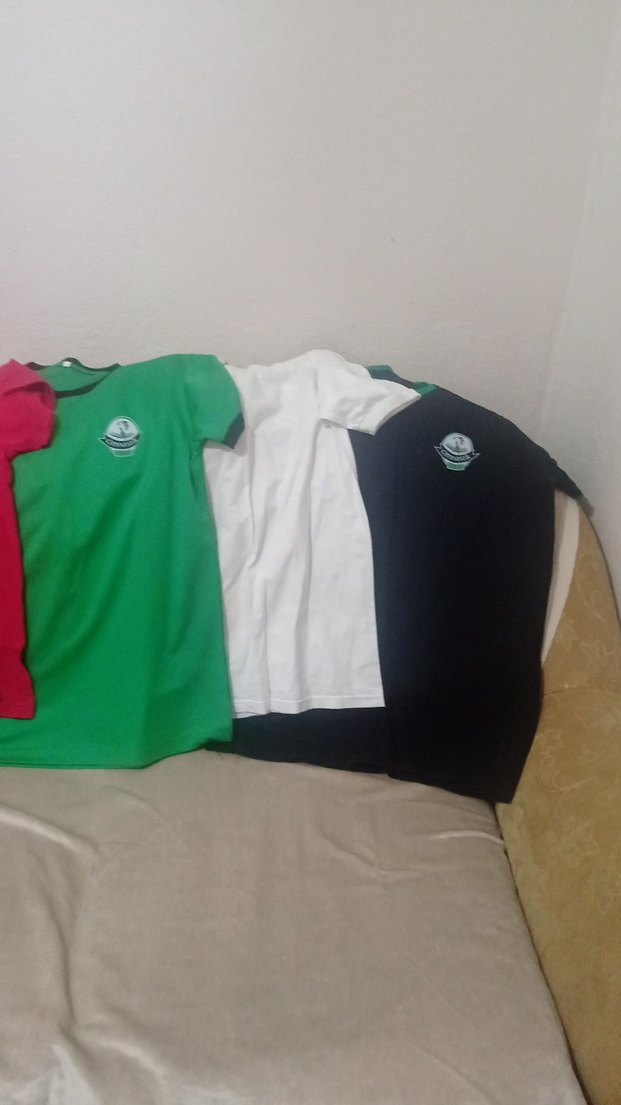 Erkek Koyu Yeşil Baskılı Kısa Kollu Polo Tişört - Görsel 3