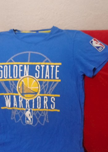 Erkek Mavi Golden State Warriors Baskılı Tişört - Görsel 3