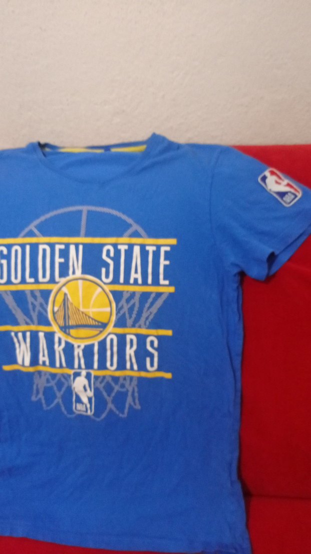 Erkek Mavi Golden State Warriors Baskılı Tişört - Görsel 3