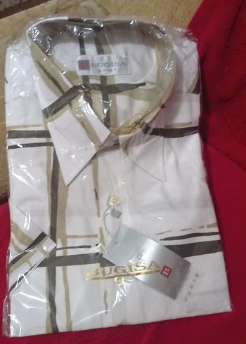 Beyaz Kemerli Kısa Kollu Erkek Gömlek - Görsel 3