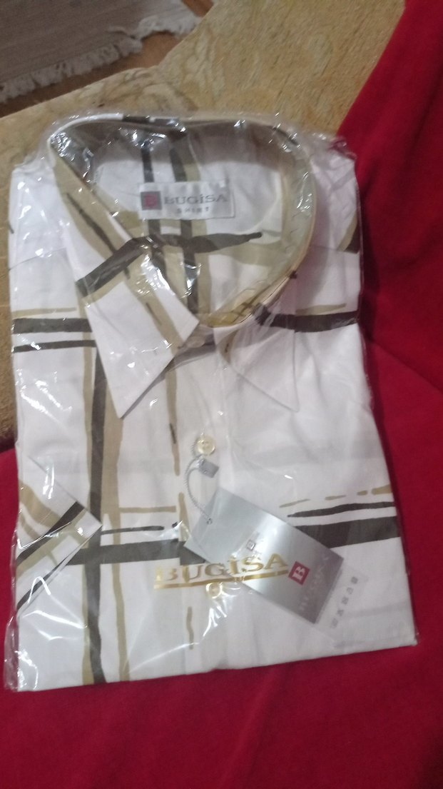 Beyaz Kemerli Kısa Kollu Erkek Gömlek - Görsel 3