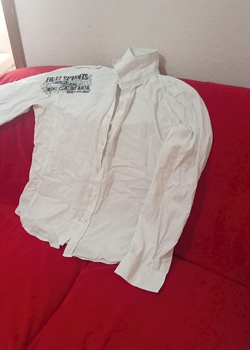 Erkek Beyaz Pamuklu Uzun Kollu Gömlek - Görsel 2