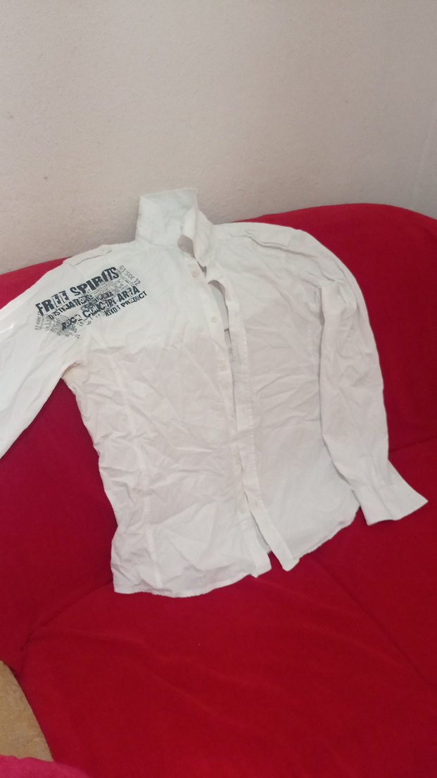 Erkek Beyaz Pamuklu Uzun Kollu Gömlek - Görsel 3