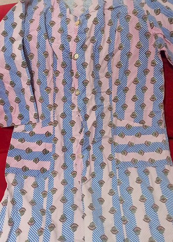 Bohem Çok Renkli Uzun Kollu Kadın sabahlık - Görsel 3