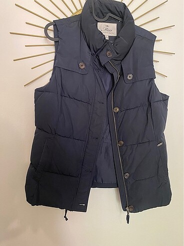 Mavi jeans şişme yelek