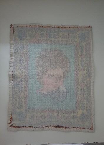  el yapımı goblen kanaviçe x nakışı vintage tablo