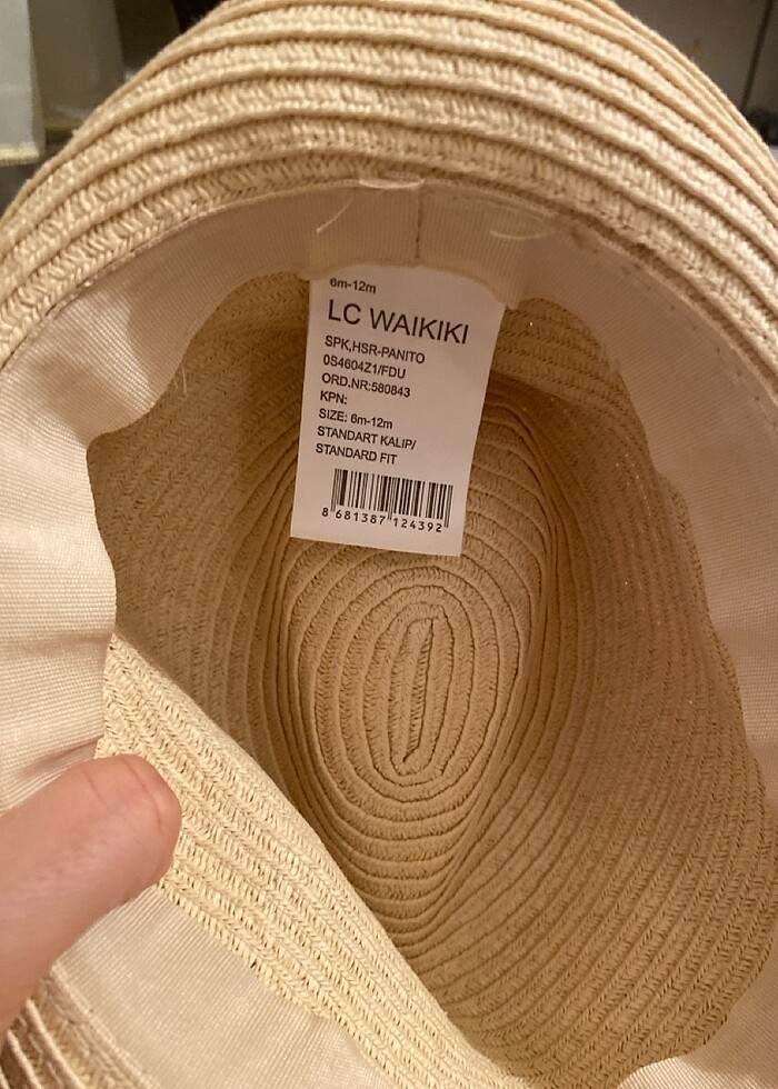 Bebek hasir sapka - Görsel 5