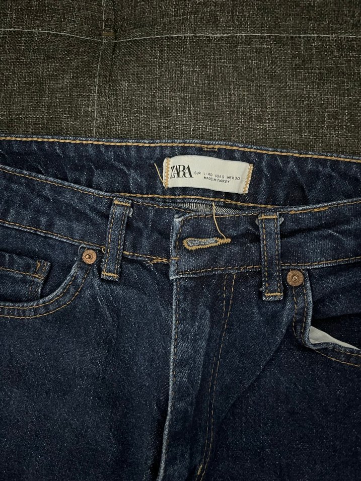 Zara kesik paça jean - Görsel 2
