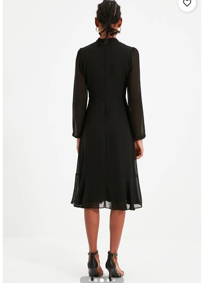 Siyah tül kol elbise  - Görsel 2