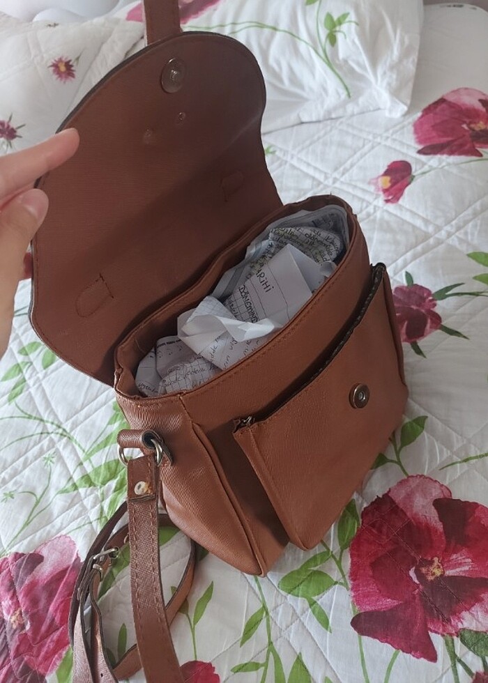 Taba rengi çanta  - Görsel 3