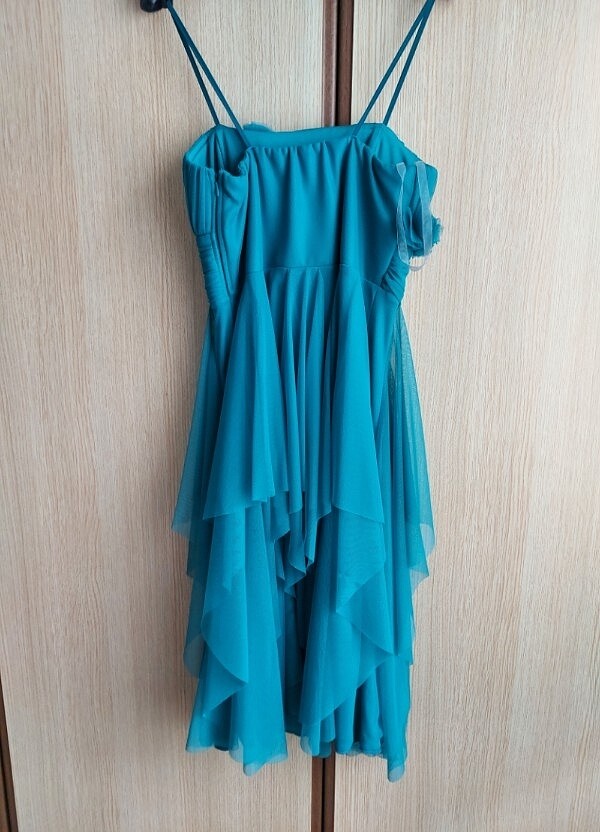 Petrol mavisi abiye elbise  - Görsel 2