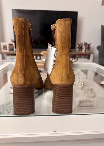 Mango deri topuklu bot - Görsel 3