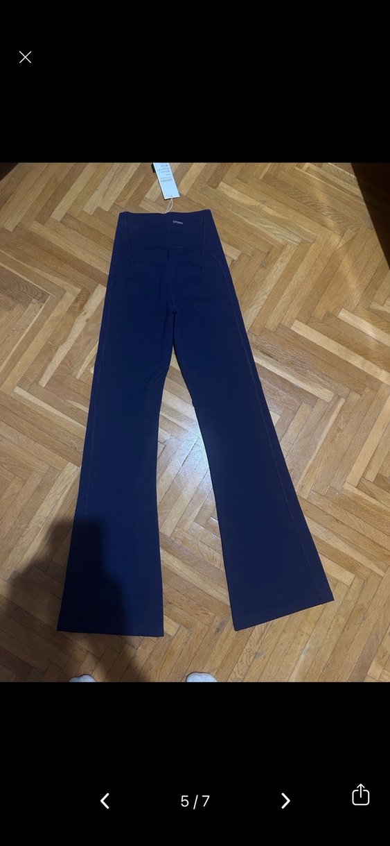 OYSHO compressive raise up İspanyol paça pantolon - Görsel 3