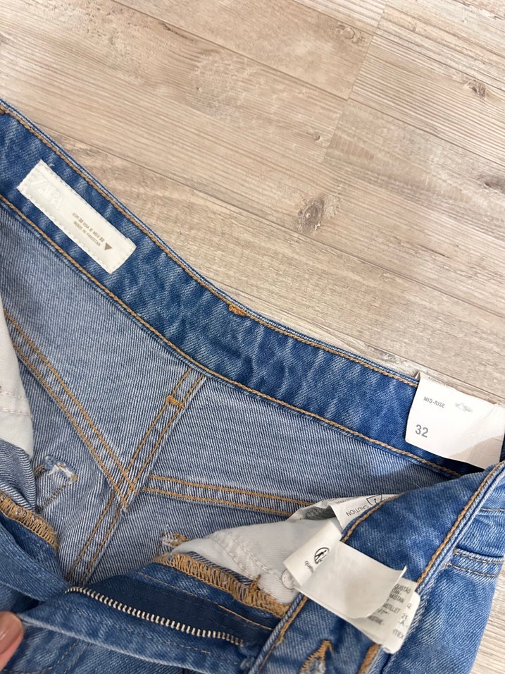 Kadın Mavi Mini Denim Şort - Görsel 4