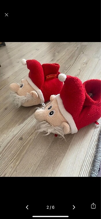 23 Beden kırmızı Renk Noel panduf