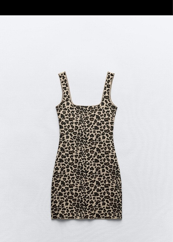 Zara leopar elbise - Görsel 2
