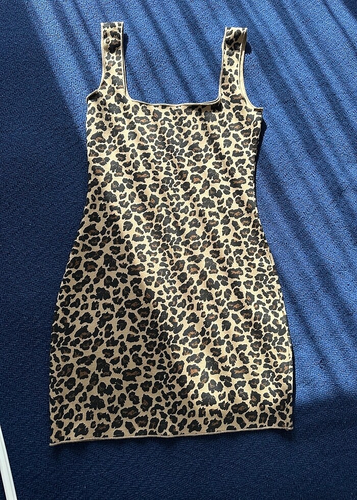 Zara leopar elbise - Görsel 4