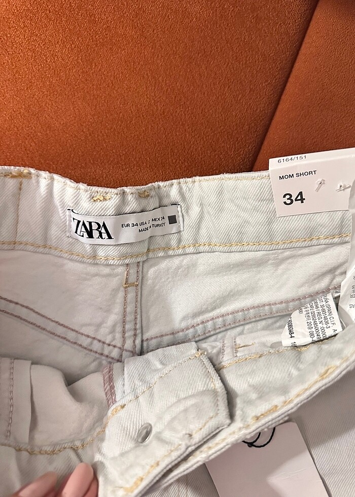 Zara mom jean şort - Görsel 4