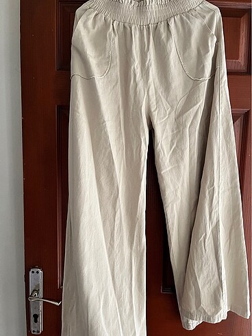Keten geniş pantolon
