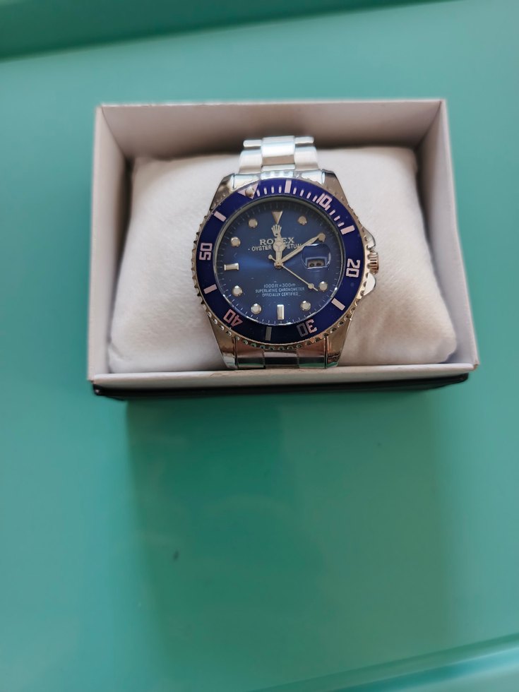 Rolex Mavi Modern Klasik Erkek Saati - Görsel 2