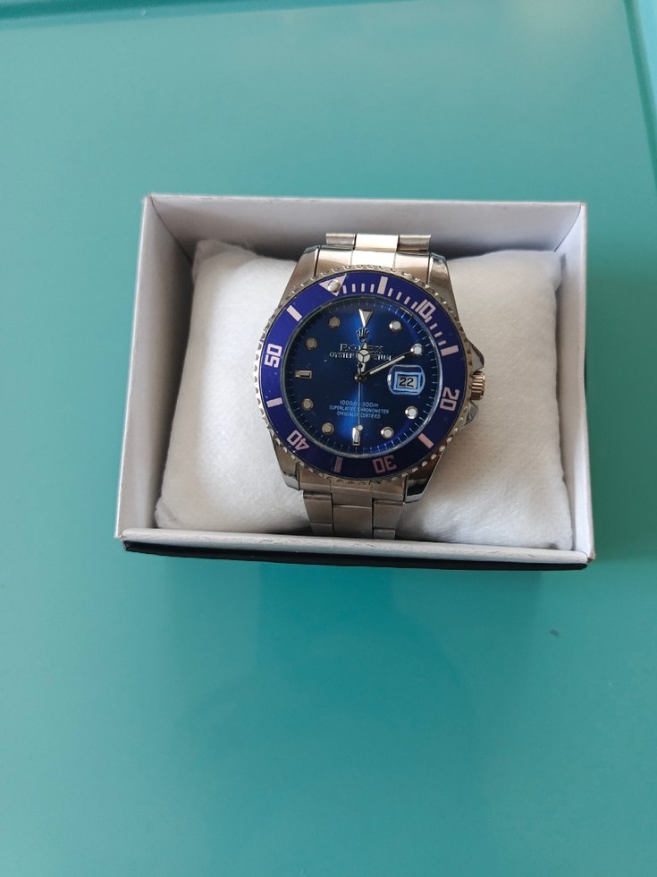 Rolex Mavi Modern Klasik Erkek Saati - Görsel 3