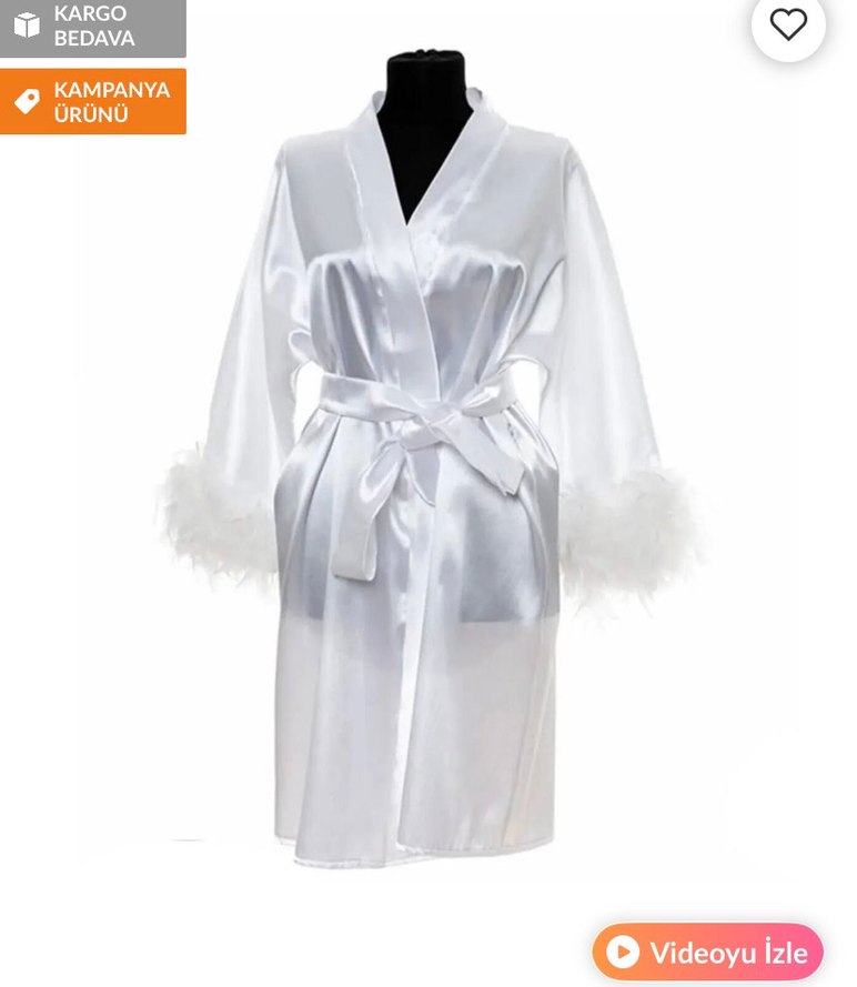 Beyaz Bohem Midi Kadın Sabahlık - Görsel 2