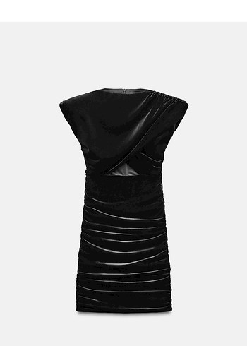 Zara Mini Kadife Elbise - Görsel 2