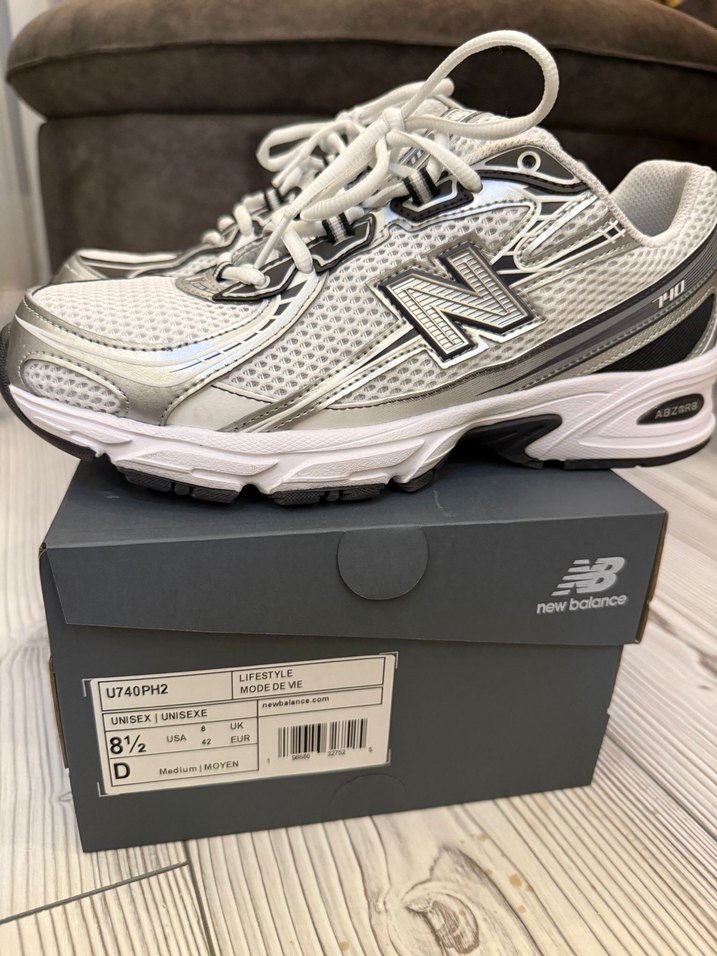 New Balance Beyaz Gri Spor Ayakkabı - Görsel 2