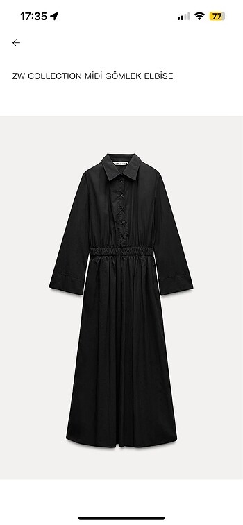 Zara Midi Gömlek Elbise