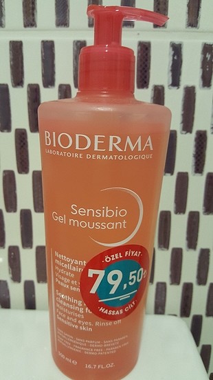 bioderma sensibio hassas ciltler için yüz temizleme jeli