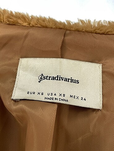 xs Beden kahverengi Renk Stradivarius Kaban %70 İndirimli.