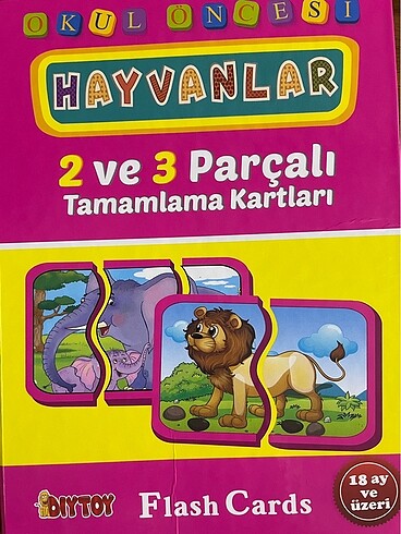 Hayvanlar etkinlik kartları