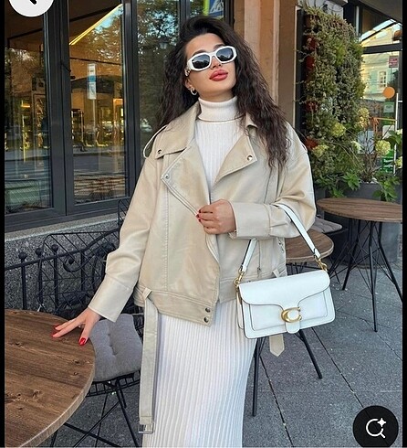 Bershka BERSHKA oversize deri ceket