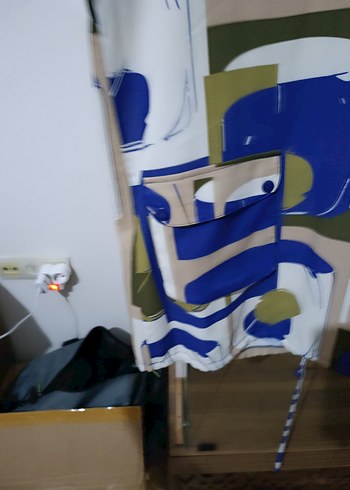 Renkli Kapüşonlu Uzun Kadın Yağmurluk - Görsel 2