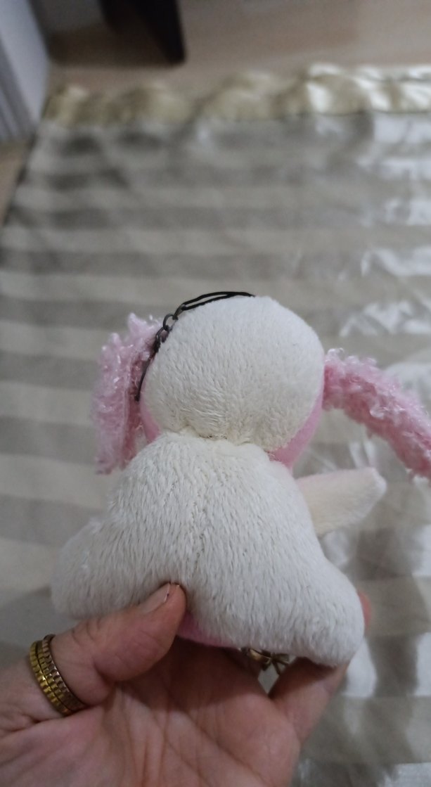 Pastel Pembe Peluş Oyuncak Köpek - Görsel 4