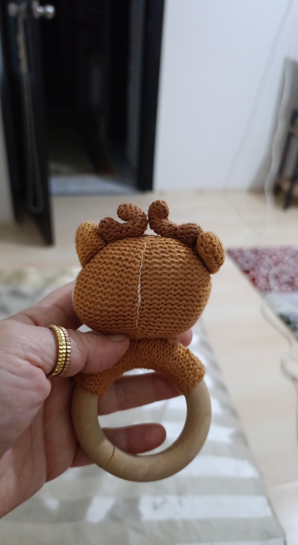 Renkli Deve Diş Kaşıyıcı ve Çıngırak - Görsel 2