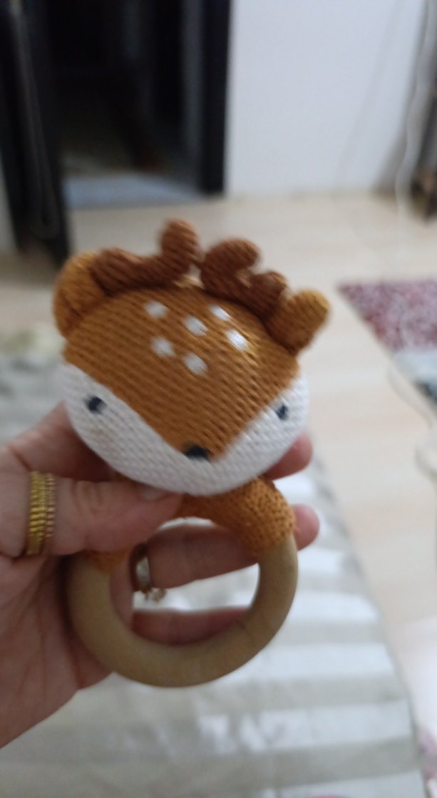 Renkli Deve Diş Kaşıyıcı ve Çıngırak - Görsel 3