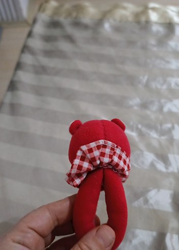 Kırmızı Ayıcık Peluş Oyuncak çıngırak - Görsel 2