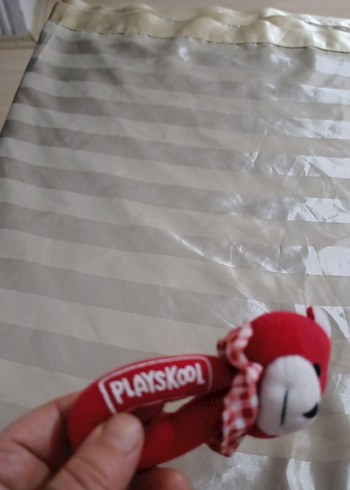 Kırmızı Ayıcık Peluş Oyuncak çıngırak - Görsel 3