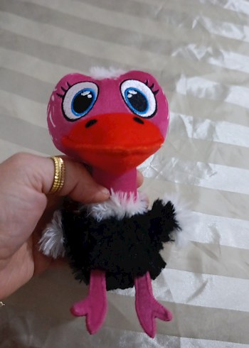 Renkli Pembe Peluş Oyuncak Kuş - Görsel 2