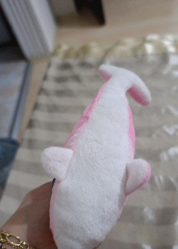 Pembe Peluş Yunus Oyuncak - Görsel 4