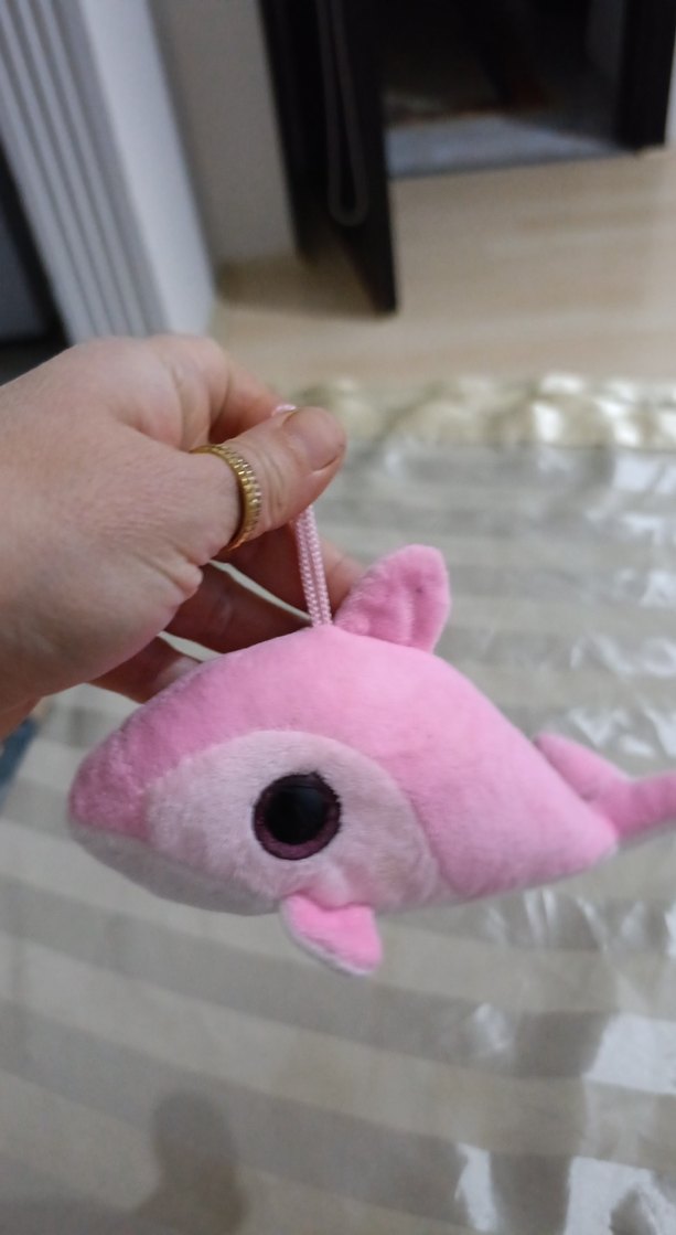 Pembe Peluş Yunus Oyuncak - Görsel 3