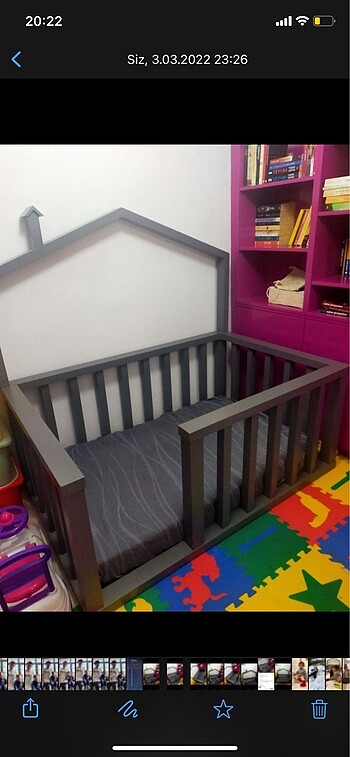 Beden gri Renk Gri montessori yatak