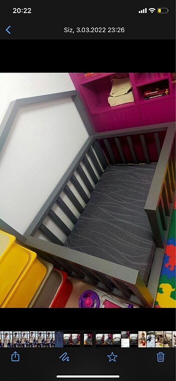 Beden Gri montessori yatak