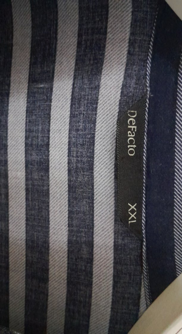 Düğmeli Çizgili Uzun Kollu Kadın Gömlek - Görsel 2