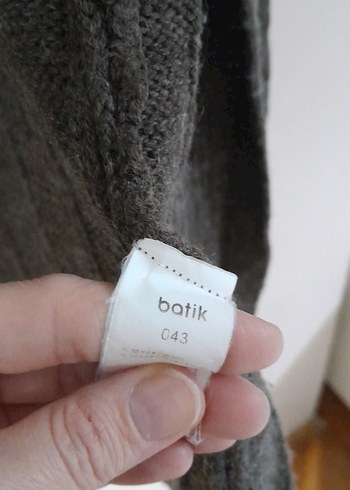 Gri Örgü Kadın Hırka, Midi Boy, Bohem Tarz - Görsel 2