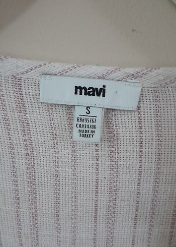 Bej Kadın V Yaka Keten Gömlek - Görsel 2