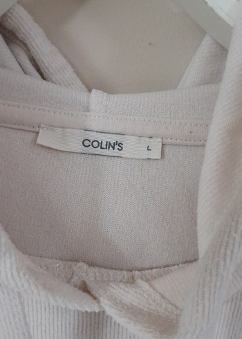 Beyaz Kadın Uzun Kollu Yüksek Yaka Sweatshirt - Görsel 2