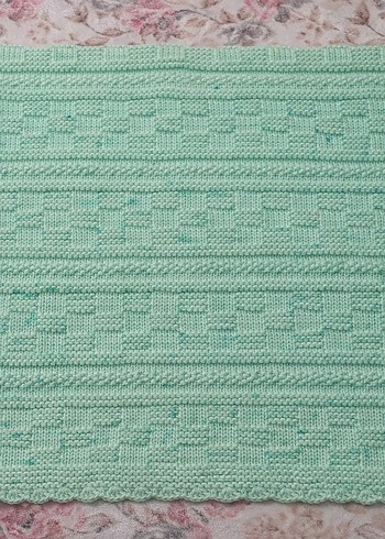 Yeşil Örgü Bebek Battaniyesi - Görsel 3